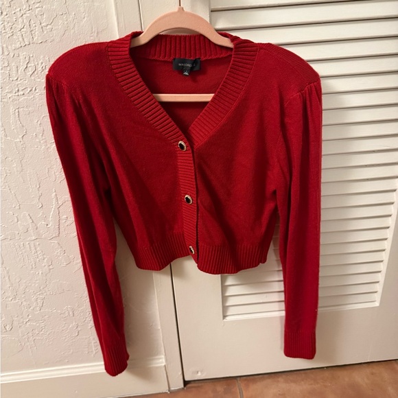 MAJORELLE Elodie Cardigan in Red - Picture 5 of 7
